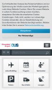 How dus.com looks like on a mobile device such as an iPhone.