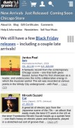 How dustygroove.com looks like on a mobile device such as an iPhone.