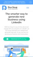 How dux-soup.com looks like on a mobile device such as an iPhone.
