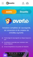 How dvdfab.fr looks like on a mobile device such as an iPhone.
