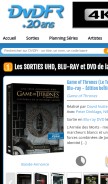How dvdfr.com looks like on a mobile device such as an iPhone.