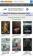 How dvdsreleasedates.com looks like on a mobile device such as an iPhone.