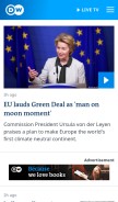 How dw.com looks like on a mobile device such as an iPhone.