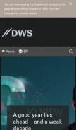 How dws.com looks like on a mobile device such as an iPhone.
