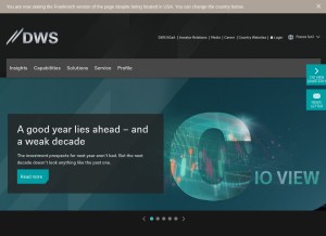 How dws.com looks like on a tablet such as an iPad.