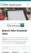How dwsimpson.com looks like on a mobile device such as an iPhone.