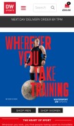 How dwsports.com looks like on a mobile device such as an iPhone.