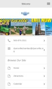 How dyersville.org looks like on a mobile device such as an iPhone.