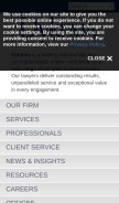 How dykema.com looks like on a mobile device such as an iPhone.