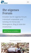 How dynamicboard.de looks like on a mobile device such as an iPhone.