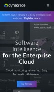 How dynatrace.com looks like on a mobile device such as an iPhone.
