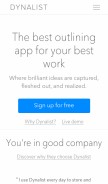 How dynlst.com looks like on a mobile device such as an iPhone.