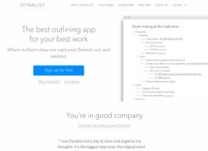 How dynlst.com looks like on a tablet such as an iPad.