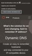 How dynsite.tm looks like on a mobile device such as an iPhone.