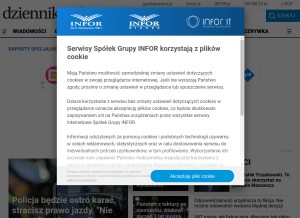 How dziennik.pl looks like on a tablet such as an iPad.