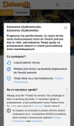 How dzienniklodzki.pl looks like on a mobile device such as an iPhone.