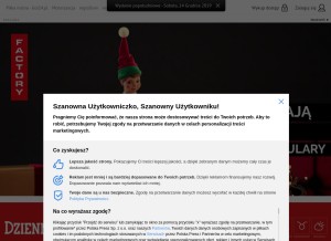 How dziennikpolski24.pl looks like on a tablet such as an iPad.