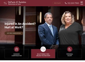 How dzinjurylawyers.com looks like on a tablet such as an iPad.