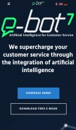 How e-bot7.de looks like on a mobile device such as an iPhone.