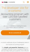 How e-conomic.com looks like on a mobile device such as an iPhone.