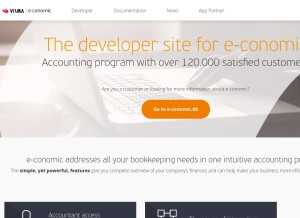 How e-conomic.com looks like on a tablet such as an iPad.