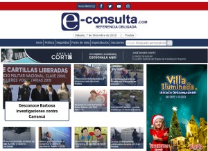 How e-consulta.com looks like on a tablet such as an iPad.