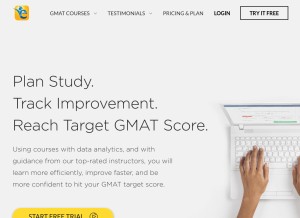 How e-gmat.com looks like on a tablet such as an iPad.