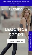 How e-legging.fr looks like on a mobile device such as an iPhone.