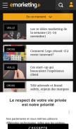 How e-marketing.fr looks like on a mobile device such as an iPhone.