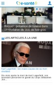 How e-sante.fr looks like on a mobile device such as an iPhone.