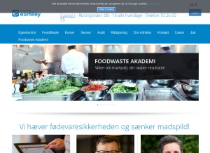 How e-smiley.dk looks like on a tablet such as an iPad.