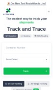 How e-tracking.net looks like on a mobile device such as an iPhone.