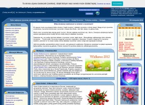 How e-zyczenia.com looks like on a tablet such as an iPad.