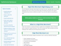 Desktop screenshot for highriskmerchantshighriskpay.com