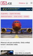 How e15.cz looks like on a mobile device such as an iPhone.