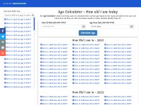 Desktop screenshot for birthday-age-calculator.com