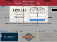 Desktop screenshot for myfonts.com