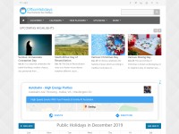 Desktop screenshot for officeholidays.com