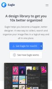 How eagle.cool looks like on a mobile device such as an iPhone.