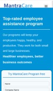 How eapemployeewellness.com looks like on a mobile device such as an iPhone.