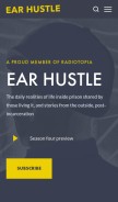 How earhustlesq.com looks like on a mobile device such as an iPhone.