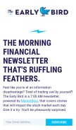 How earlybirdpublishing.com looks like on a mobile device such as an iPhone.