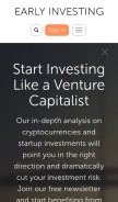 How earlyinvesting.com looks like on a mobile device such as an iPhone.