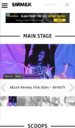 How earmilk.com looks like on a mobile device such as an iPhone.