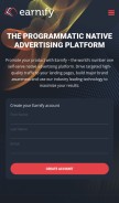 How earnify.com looks like on a mobile device such as an iPhone.