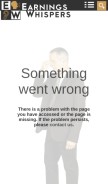 How earningswhispers.com looks like on a mobile device such as an iPhone.