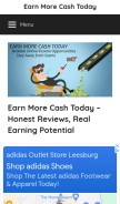 How earnmorecashtoday.com looks like on a mobile device such as an iPhone.