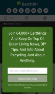 How earth911.com looks like on a mobile device such as an iPhone.