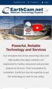How earthcam.net looks like on a mobile device such as an iPhone.