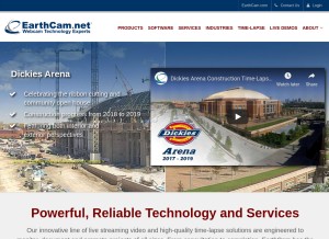 How earthcam.net looks like on a tablet such as an iPad.